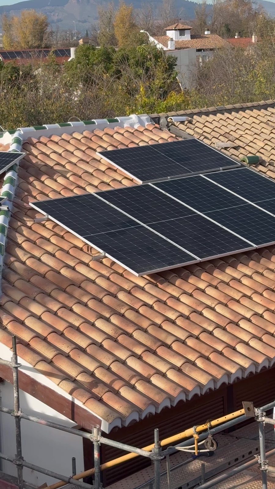 Cubierta con placas solares